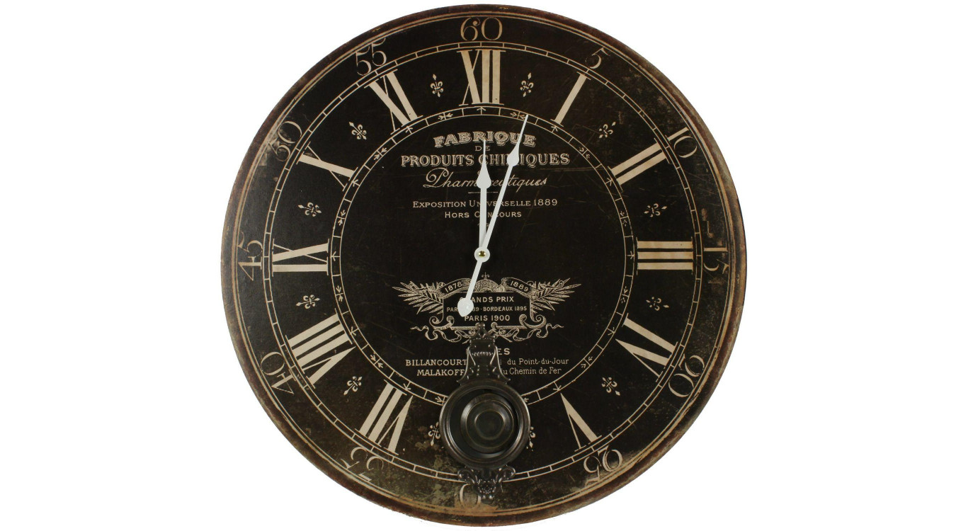 Antike Uhr Pendel Chemiefabrik 58cm