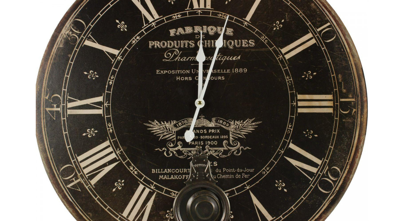 Antike Uhr Pendel Chemiefabrik 58cm