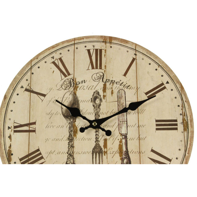 Antike Wanduhr Bon Appétit 34cm