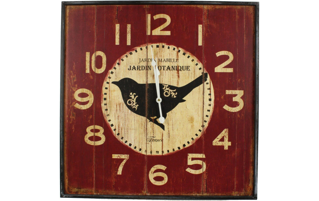 Antike Wanduhr Quadrat Botanischer Garten 60cm