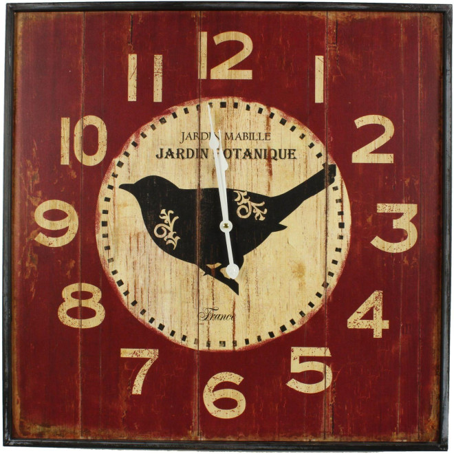 Antike Wanduhr Quadrat Botanischer Garten 60cm
