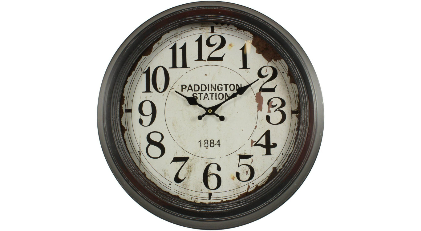 Alte Wanduhr Paddington Station 47cm