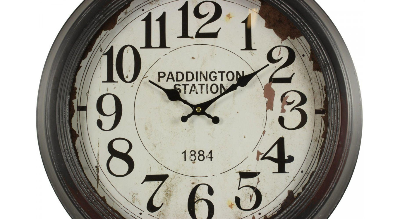 Alte Wanduhr Paddington Station 47cm
