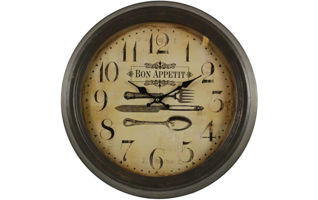 Antike Wanduhr Bon Appétit 47cm