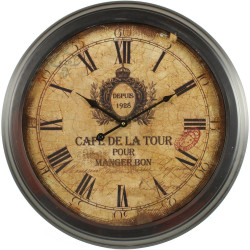 Horloge Ancienne Murale Café De La Tour 58cm