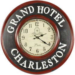 Alte Wanduhr Grand Hotel Charleston 59cm