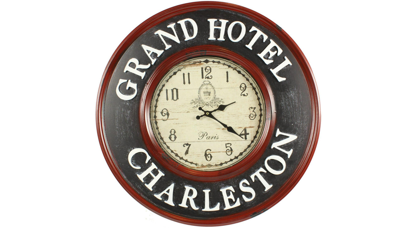 Horloge Ancienne Murale Grand Hôtel Charleston 59cm