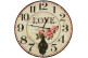 Horloge Ancienne Balancier Love 58cm