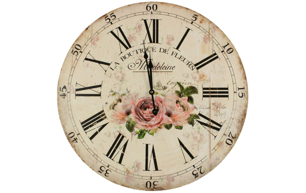 Horloge Ancienne Murale La Boutique De Fleurs 58cm