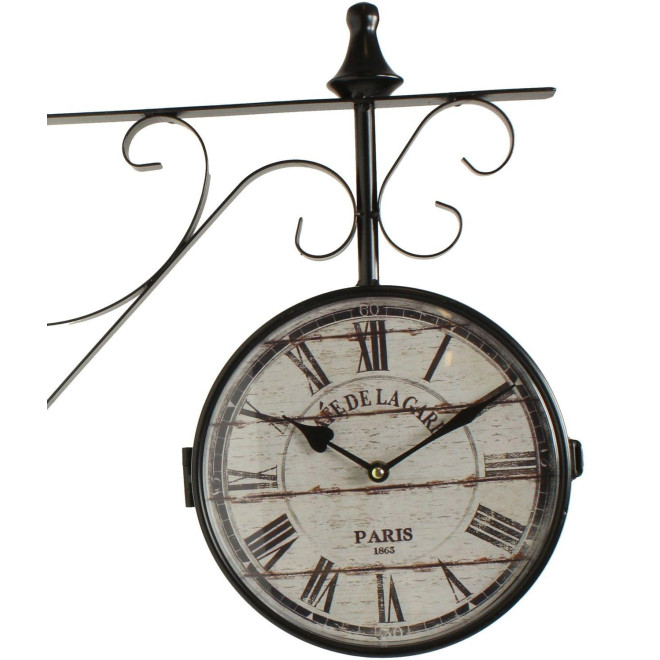 Horloge De Gare Ancienne Double Face Café De La Gare 24cm