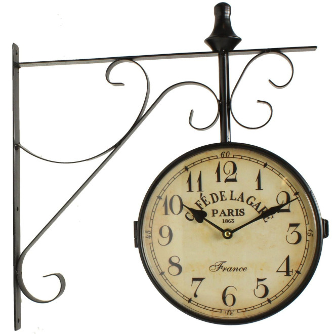 Antike Bahnhofsuhr Café De La Gare Paris 24cm