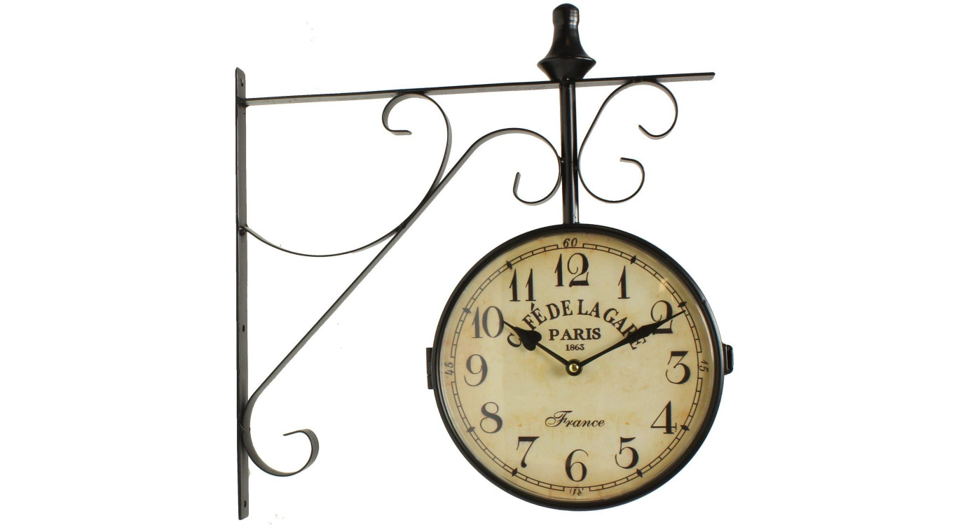 Antike Bahnhofsuhr Café De La Gare Paris 24cm