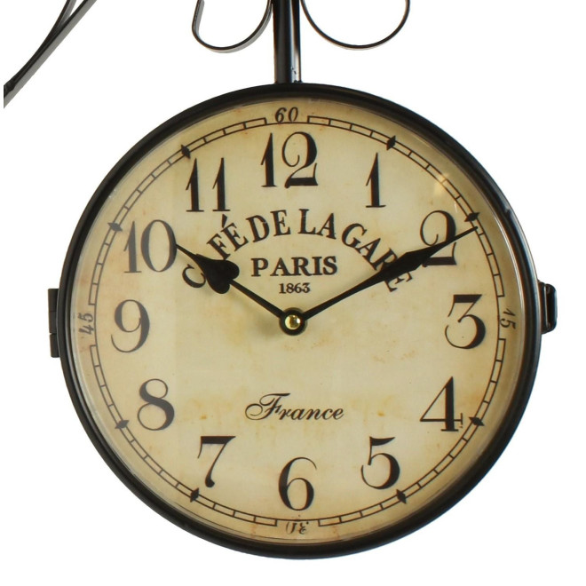 Horloge De Gare Ancienne Double Face Café De La Gare Paris 24cm