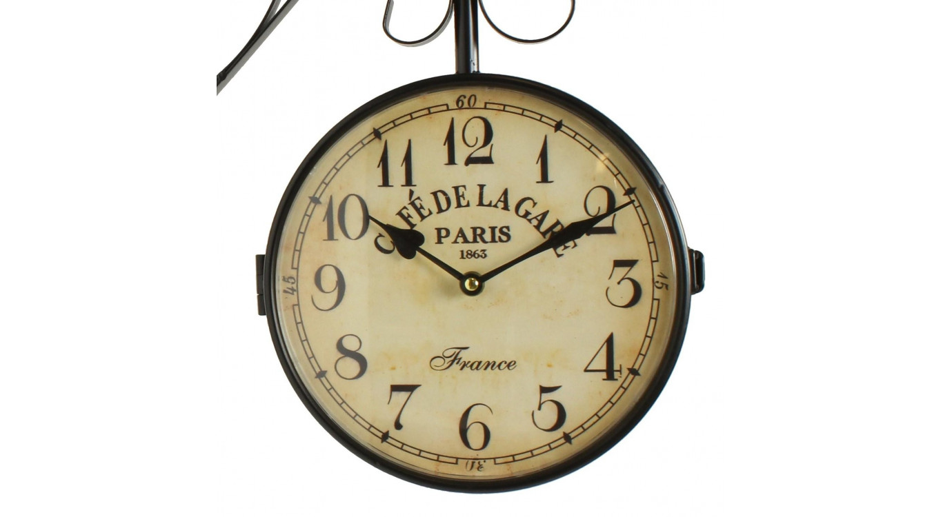 Antike Bahnhofsuhr Café De La Gare Paris 24cm