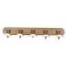 Patère Portemanteau Bois 5 Accroches 74x14x9cm