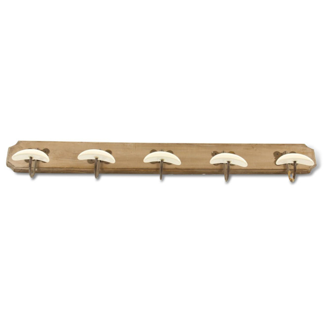 Patère Portemanteau Bois 5 Accroches 74x14x9cm