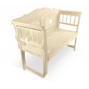 Sitzbank Holz Weiß 124x46x90cm