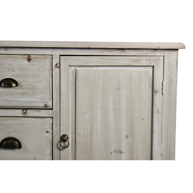 Wochenschrank Chiffonnier Grainetier Bois 9 Schubladen Cerusé Blanc 210x54x90cm