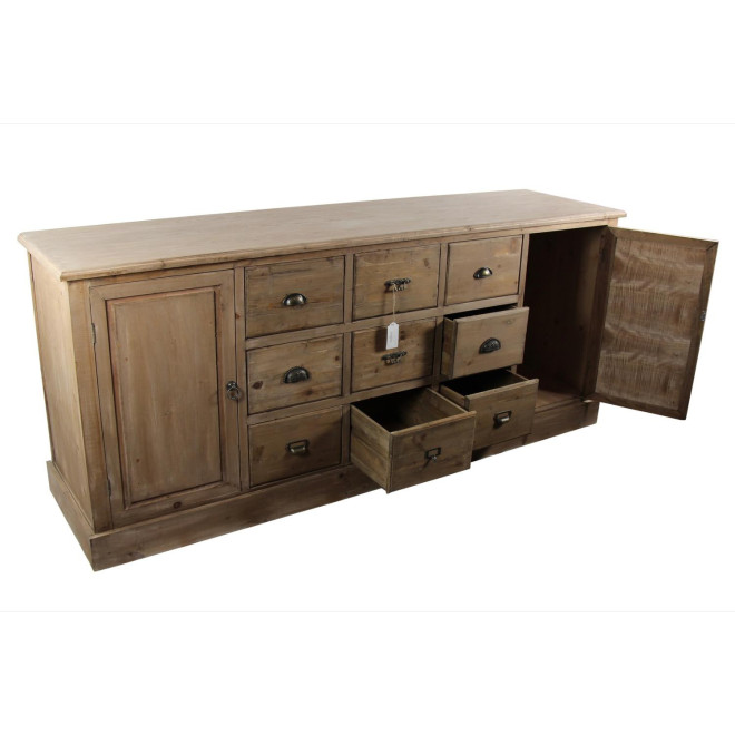 Wochenmöbel Chiffonnier Grainetier Bois 9 Schubladen 210x54x90cm