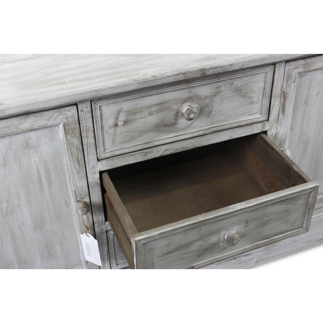 Unterschrank Aufbewahrung Holz Cesure Weiß 3 Schubladen 119x38x64.5cm