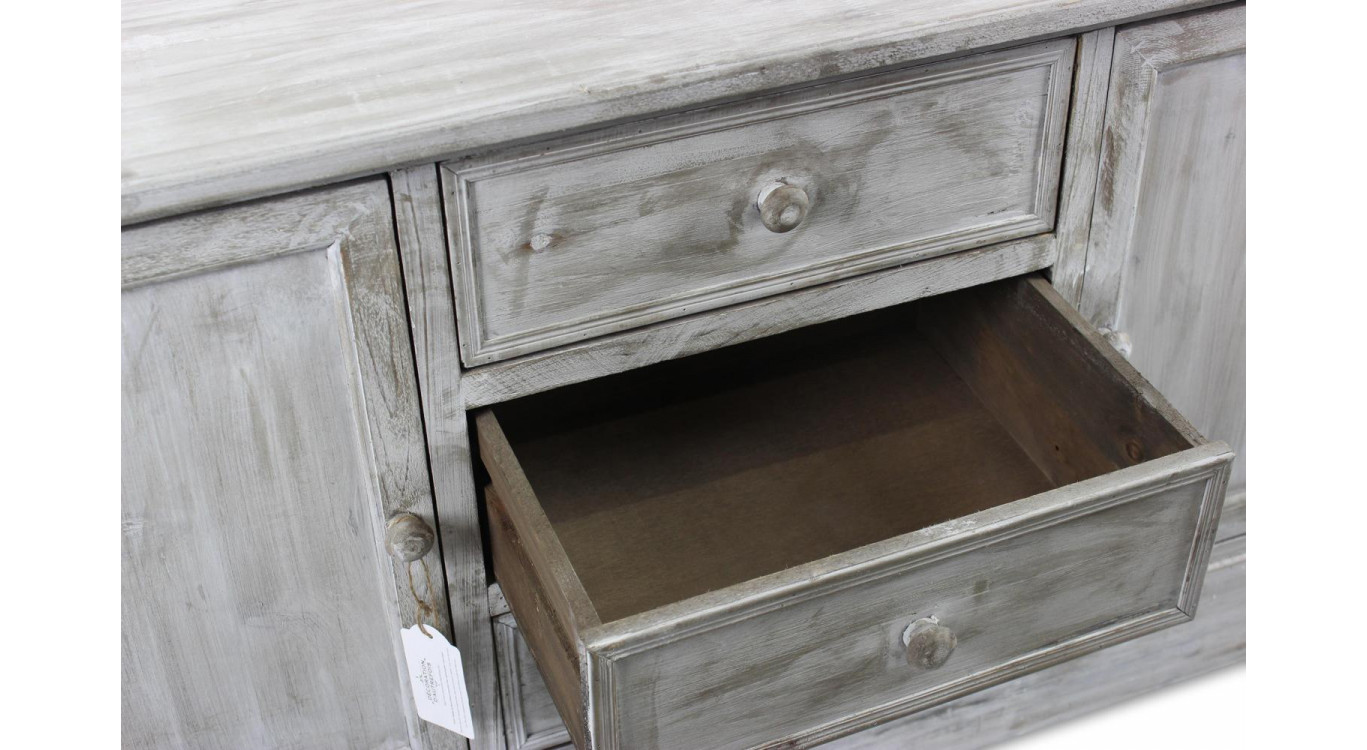 Unterschrank Aufbewahrung Holz Cesure Weiß 3 Schubladen 119x38x64.5cm