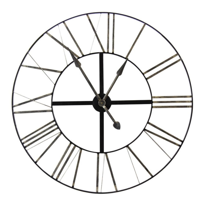 Große alte Uhr Schmiedeeisen 90cm