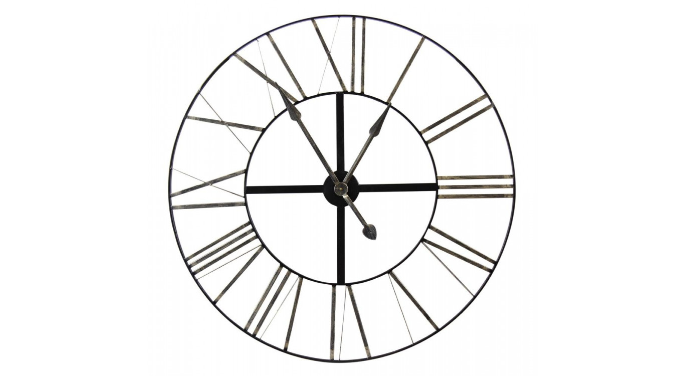 Grande Horloge Ancienne Fer Forgé 90cm