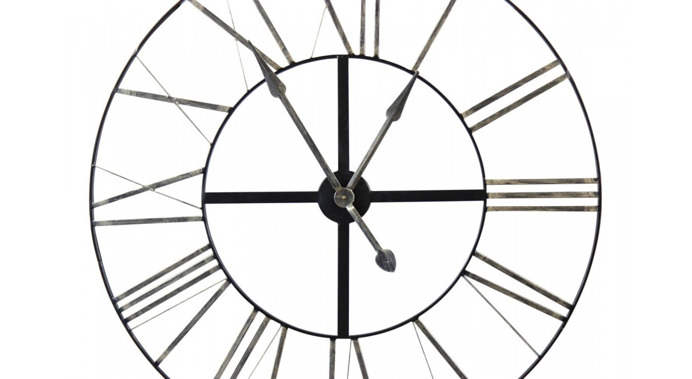 Grande Horloge Ancienne Fer Forgé 90cm