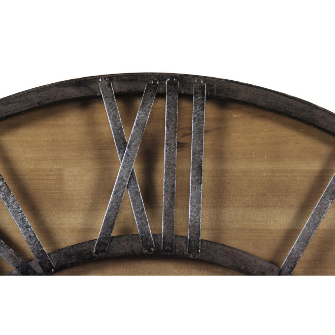 Große alte Uhr Schmiedeeisen Holz 80cm