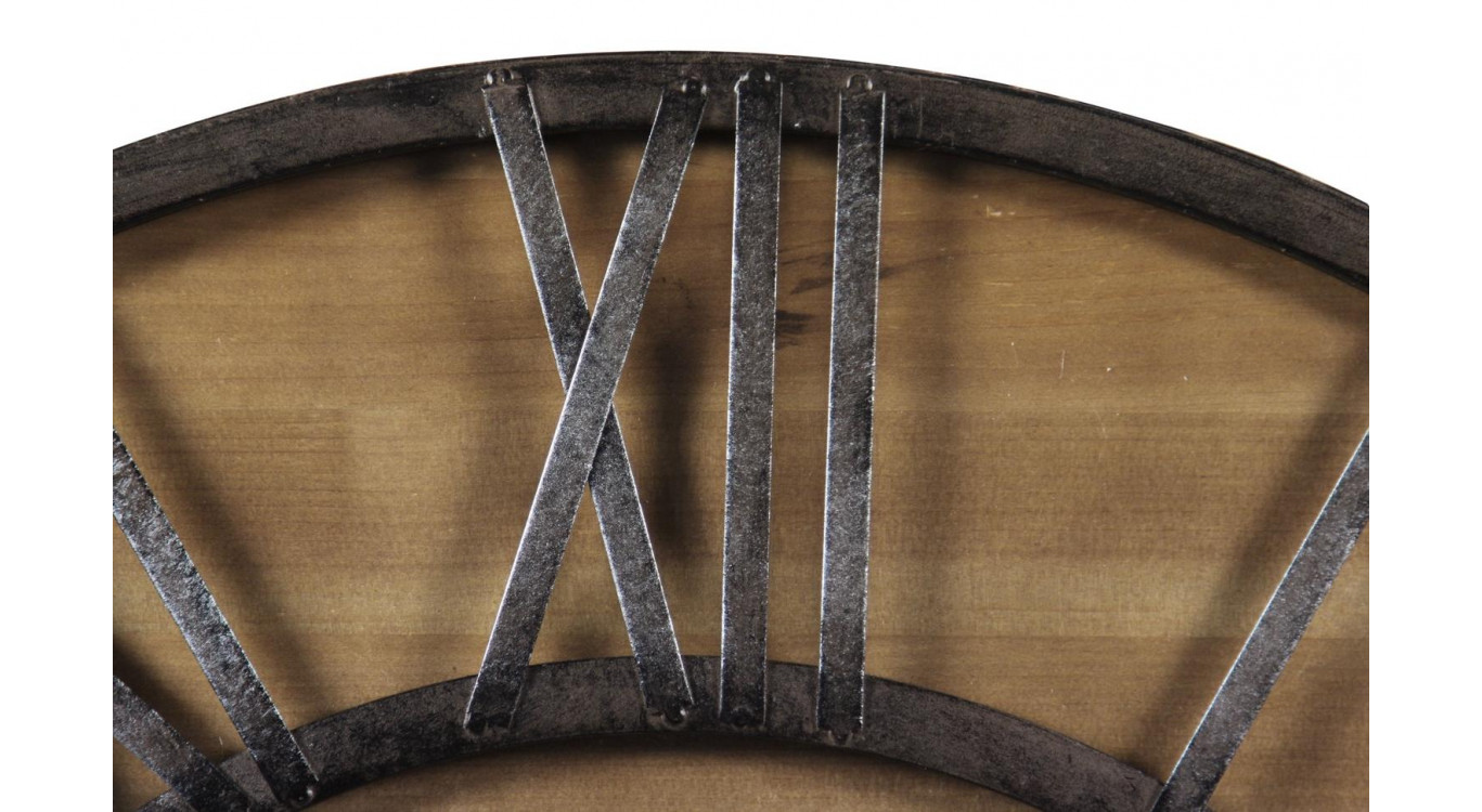 Große alte Uhr Schmiedeeisen Holz 80cm