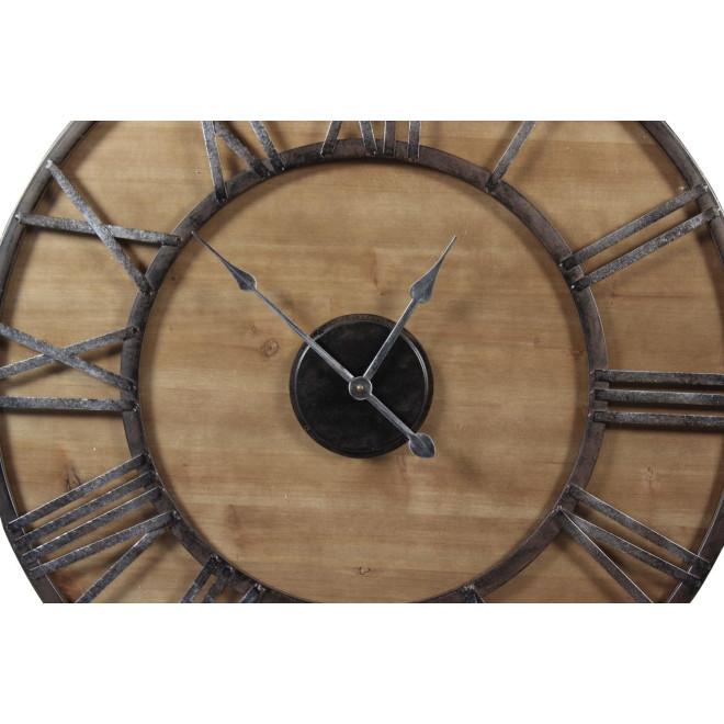 Große alte Uhr Schmiedeeisen Holz 80cm