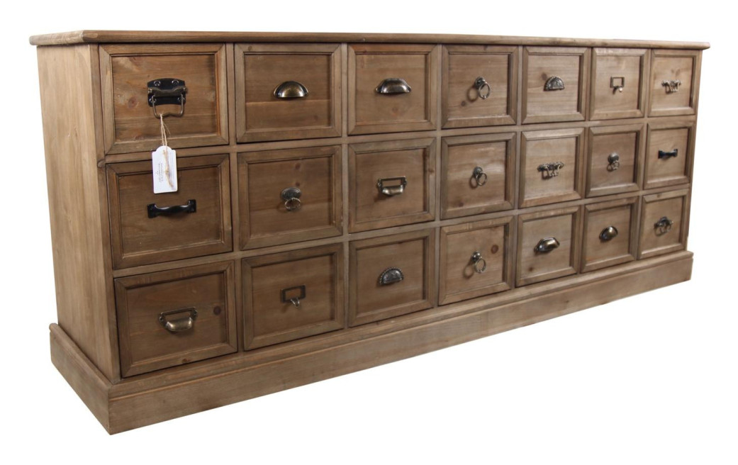 Wochenmöbel Chiffonnier Grainetier Holz 21 Schubladen 192x40.5x76cm