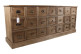 Aparador de madera con 21 cajones 192x40.5x76cm