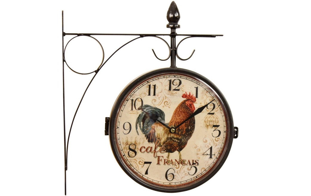Horloge De Gare Ancienne Double Face Café Français 24cm