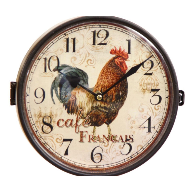 Horloge De Gare Ancienne Double Face Café Français 24cm