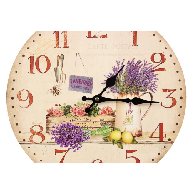 Alte Wanduhr Lavendel Rosa 34cm