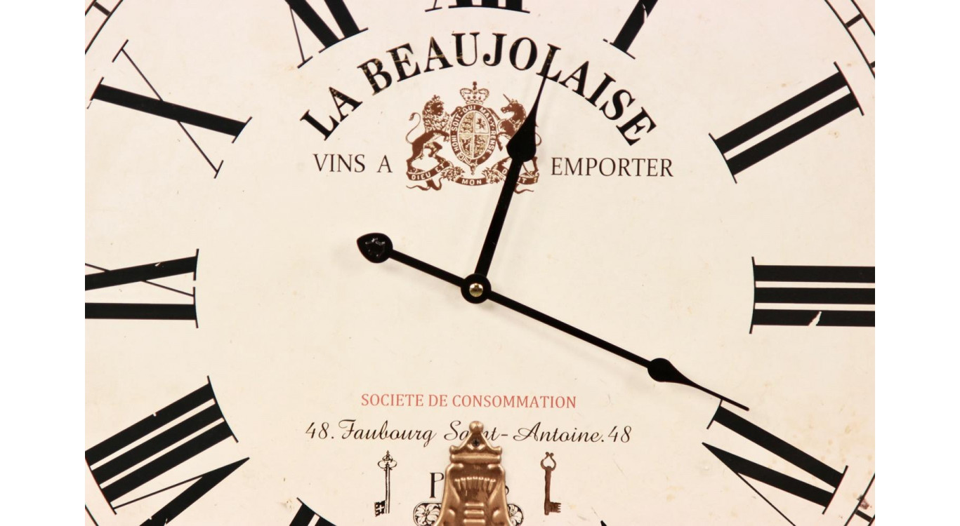 Horloge Ancienne Balancier La Beaujolaise 58cm