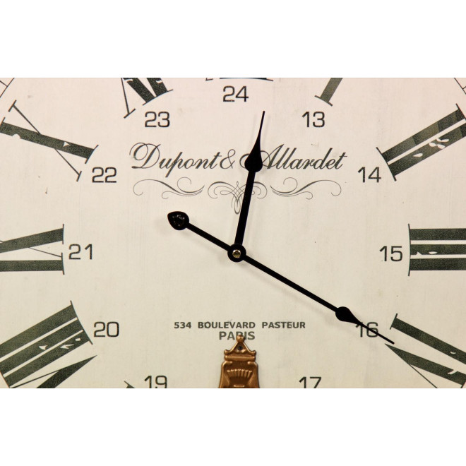 Horloge Ancienne Balancier Dupont & Allardet Blanc 58cm