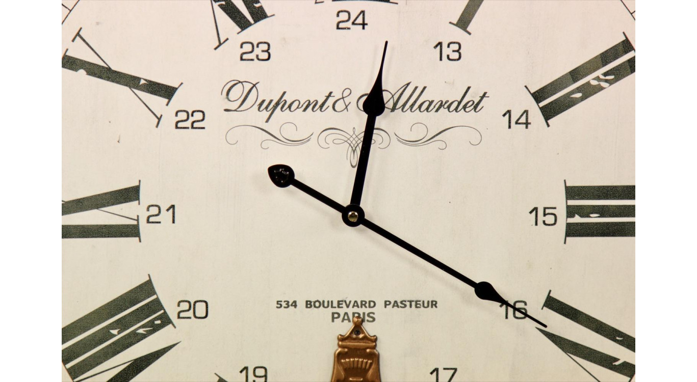 Horloge Ancienne Balancier Dupont & Allardet Blanc 58cm