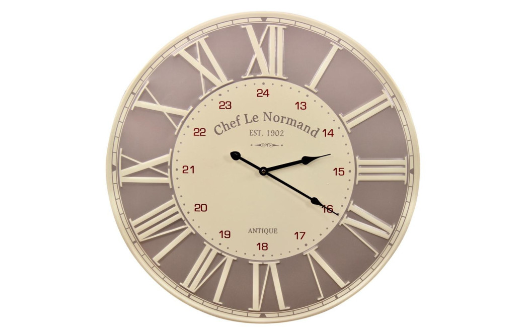 Horloge Ancienne Métal Chef Le Normand 58cm