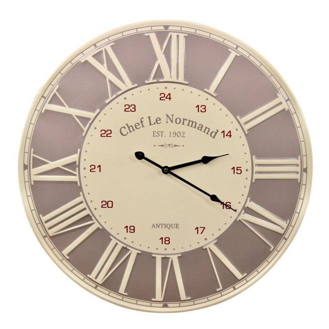 Horloge Ancienne Métal Chef Le Normand 58cm
