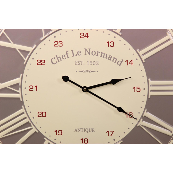 Horloge Ancienne Métal Chef Le Normand 58cm
