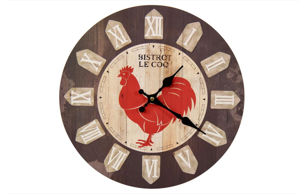 Horloge Ancienne Murale Bistrot le Coq 34cm
