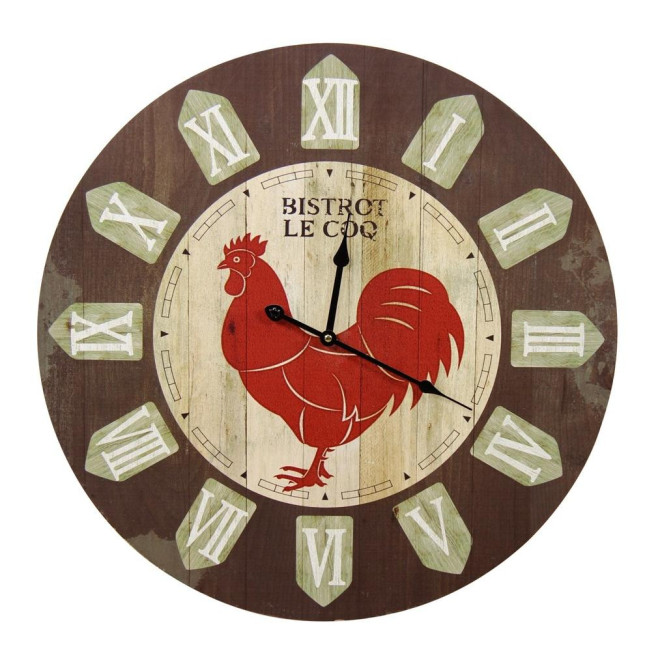 Horloge Ancienne Murale Bistrot le Coq 58cm