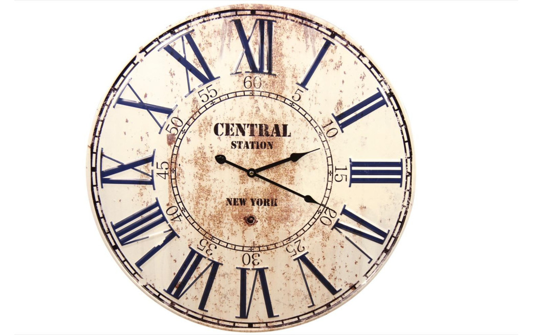 Horloge Ancienne Métal Central Station New York 58cm