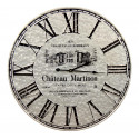 Antike Uhr Metall Schloss Martinon 58cm