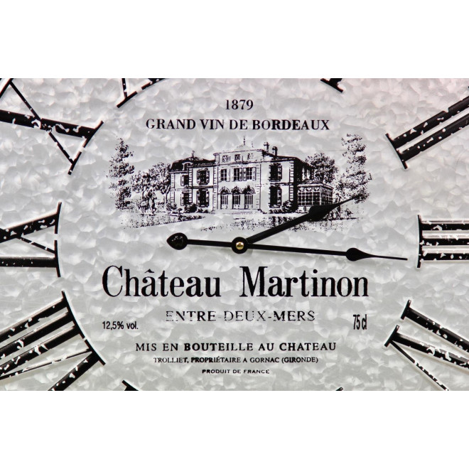 Horloge Ancienne Metal Château Martinon 58cm