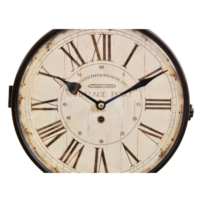 Antike Bahnhofsuhr mit doppeltem Gesicht Vintage Port 24cm