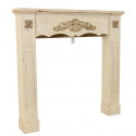 Einrahmung Mantel Kamin Holz Weiß 105x17x102.5cm