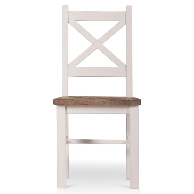2er-Set Stühle Holz Zesuriert Weiß 47x51.5x102.5cm
